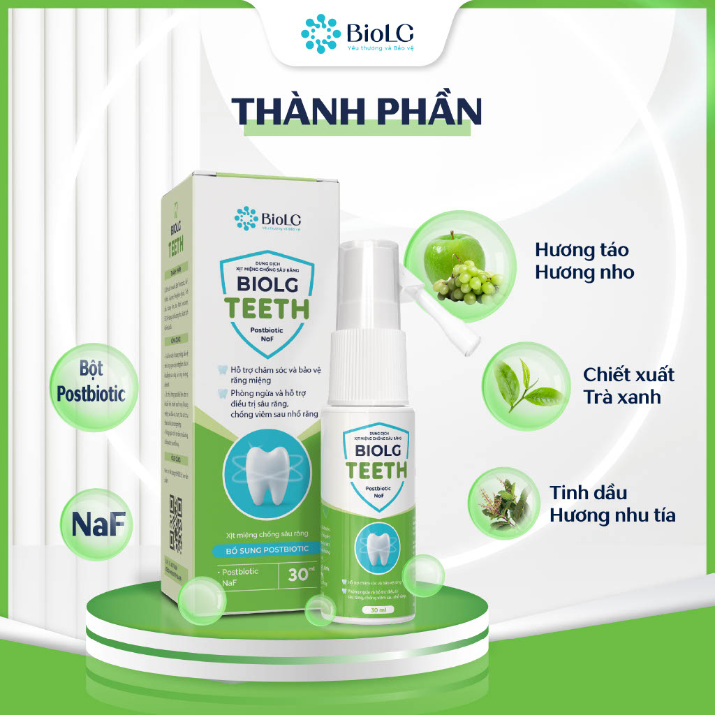 Dung dịch xịt miệng chống sâu răng BioLG Teeth 