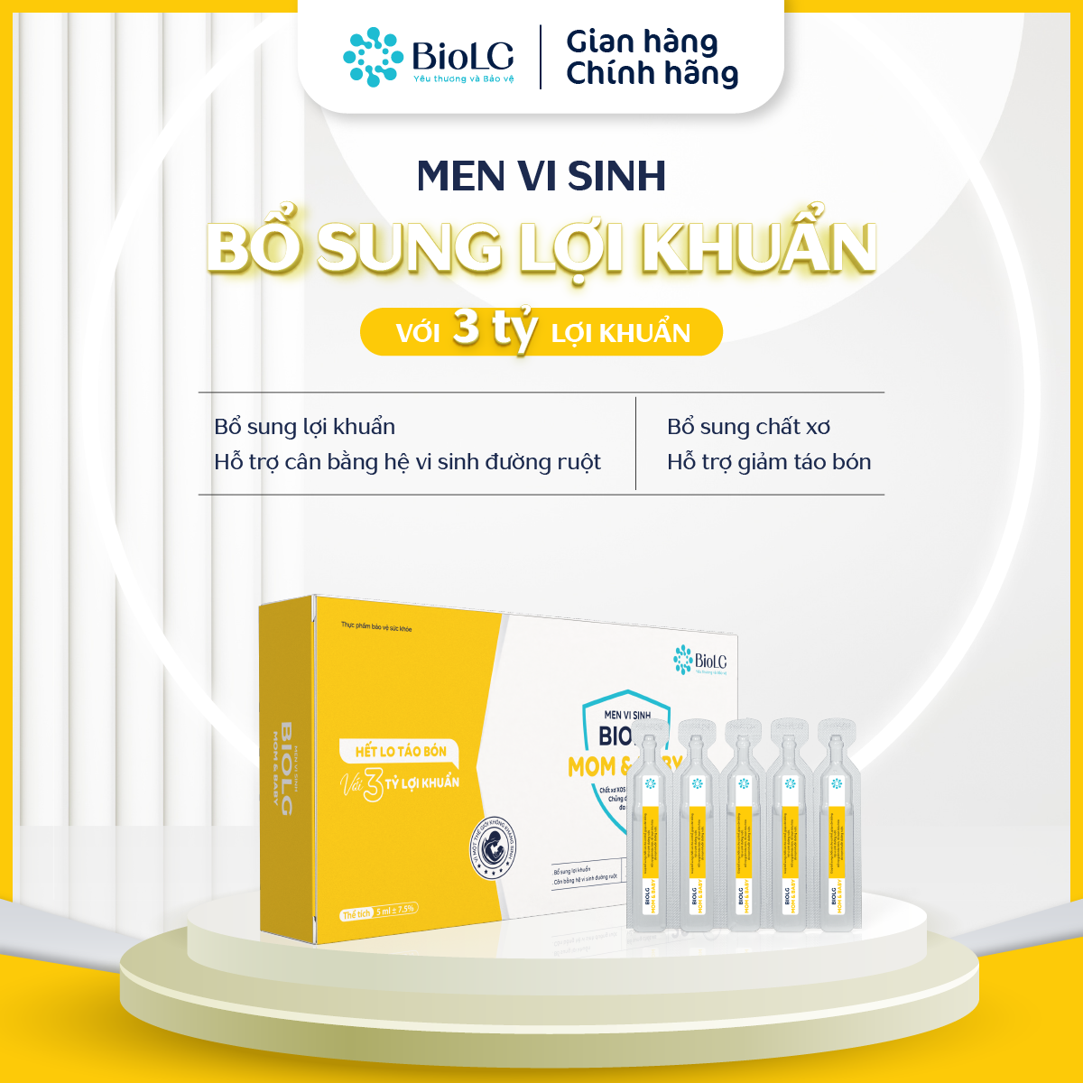 BIOLG MOM & BABY - Hỗ trợ giảm táo bón, tiêu chảy, rối loạn tiêu hoá