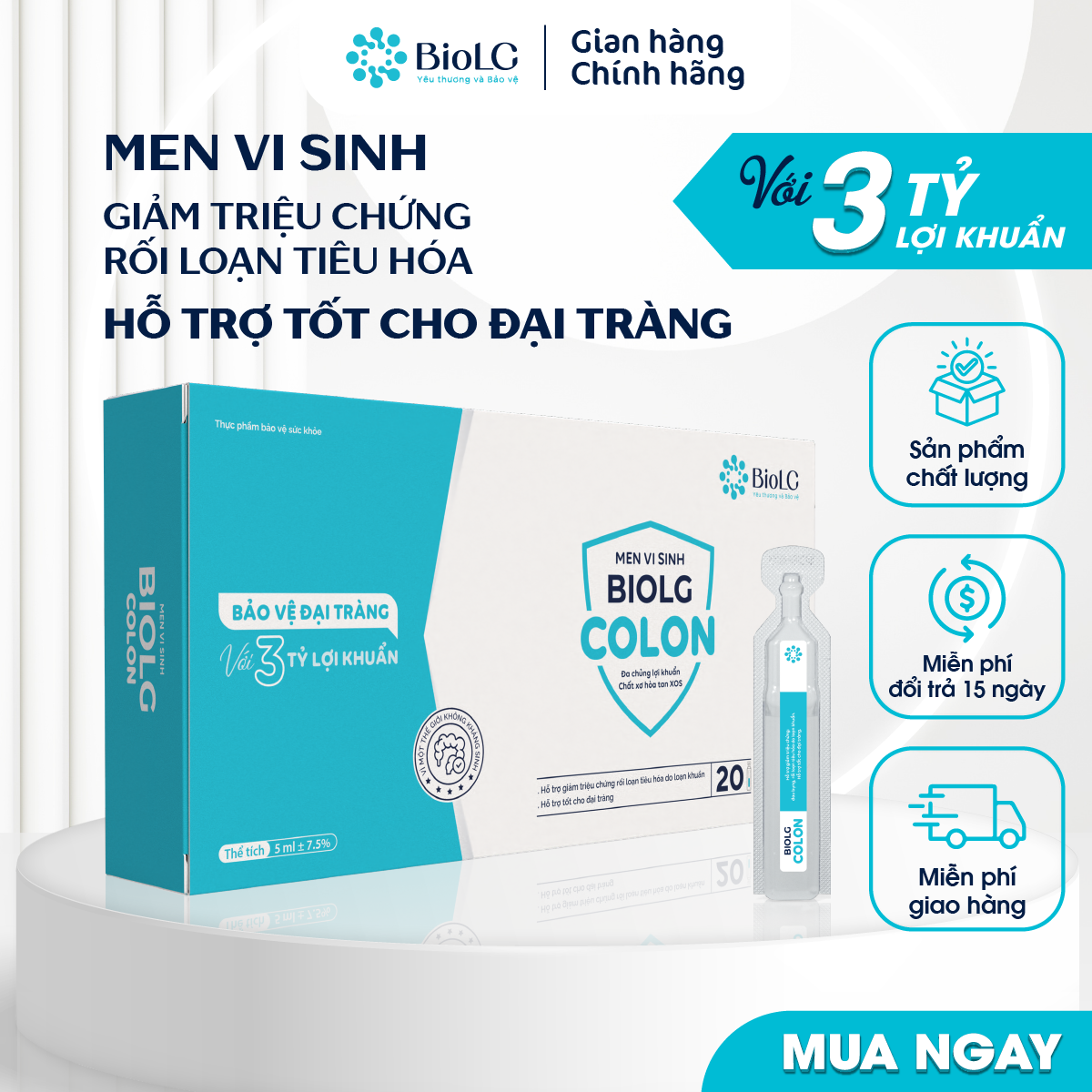 BIOLG COLON - Hỗ trợ tiêu hoá, giảm triệu chứng viêm đại tràng