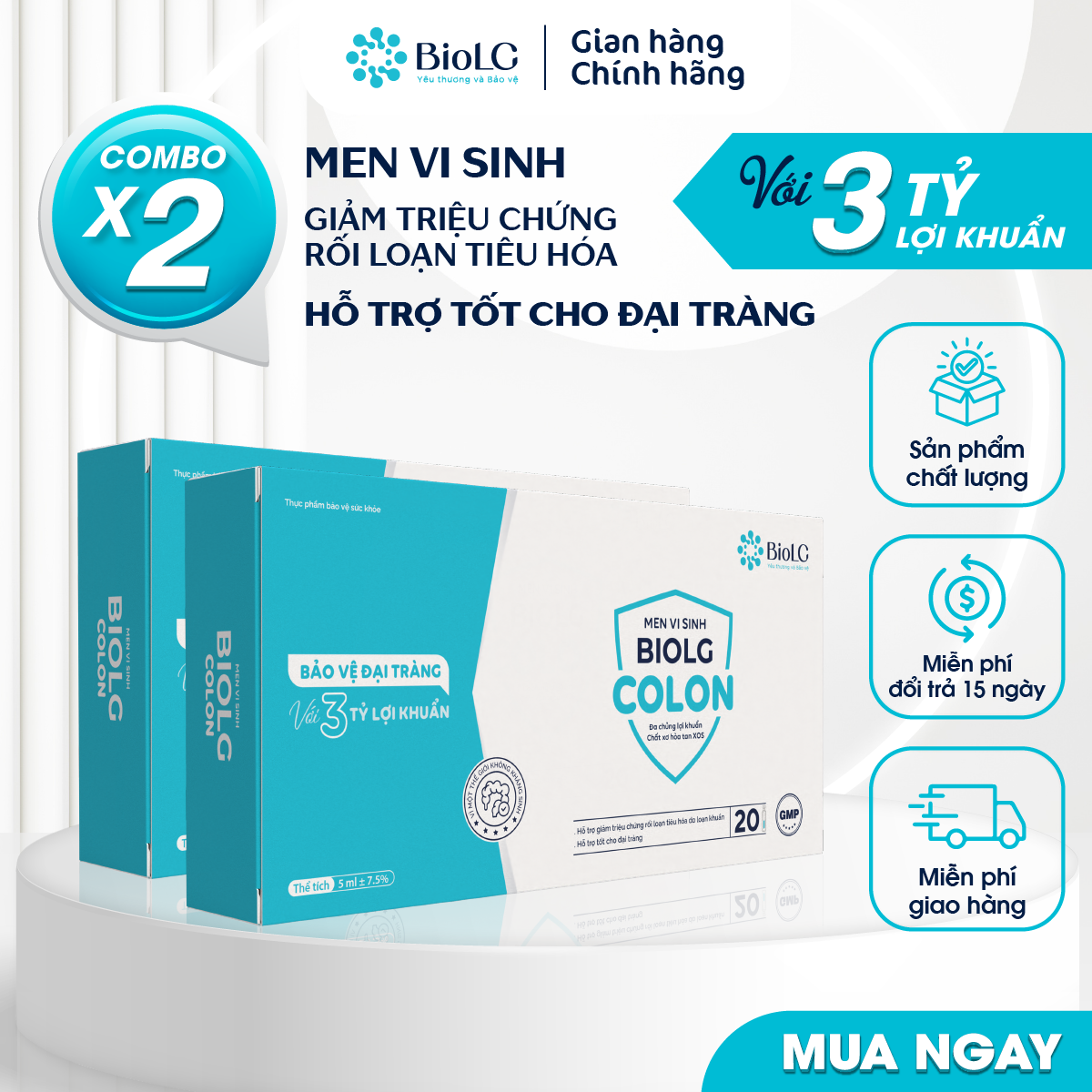 BIOLG COLON - Hỗ trợ tiêu hoá, giảm triệu chứng viêm đại tràng