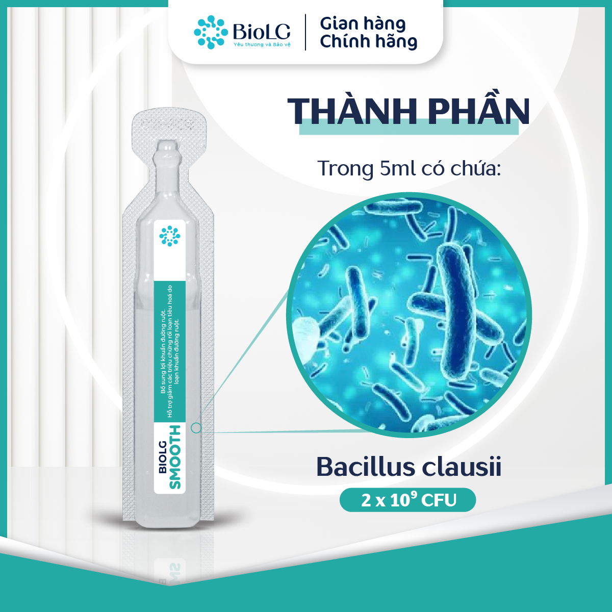 BIOLG SMOOTH - Bổ sung lợi khuẩn giúp cân bằng hệ vi sinh đường ruột - Thương Hiệu Vitath