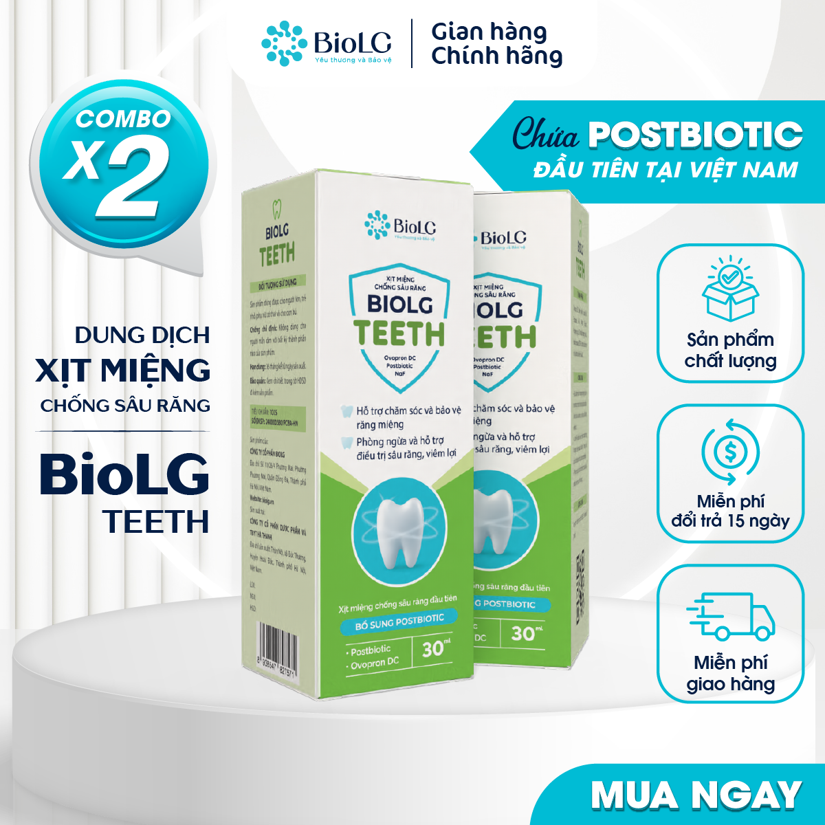 Xịt miệng chống sâu răng BioLG Teeth 