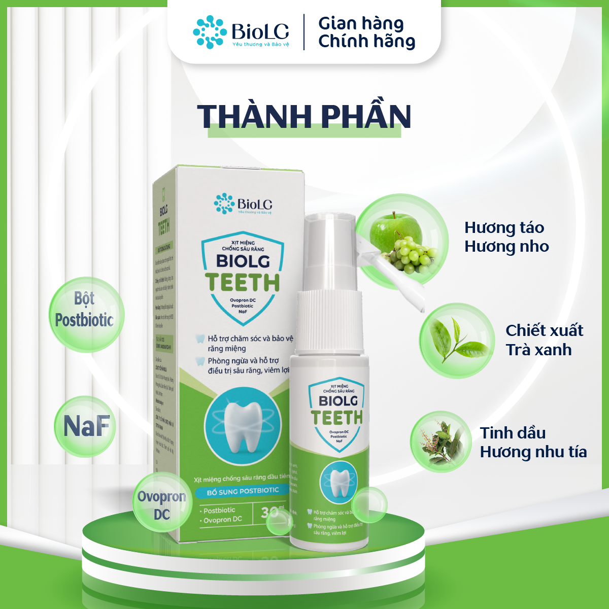 Xịt miệng chống sâu răng BioLG Teeth 