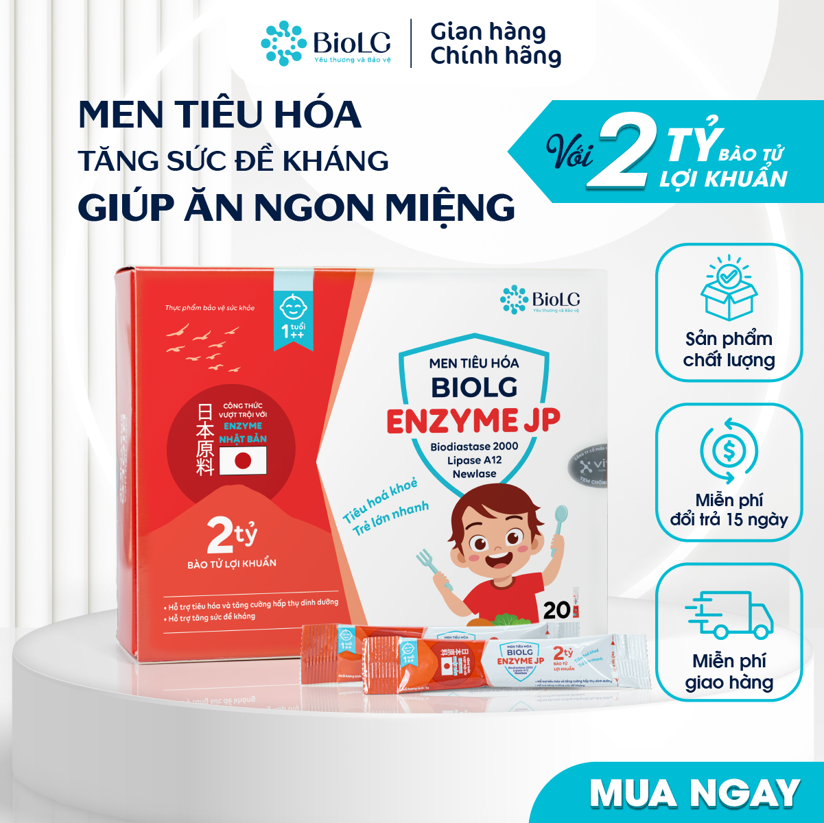 Men tiêu hóa BioLG Enzyme JP