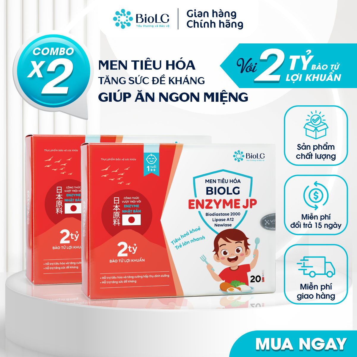 Men tiêu hóa BioLG Enzyme JP