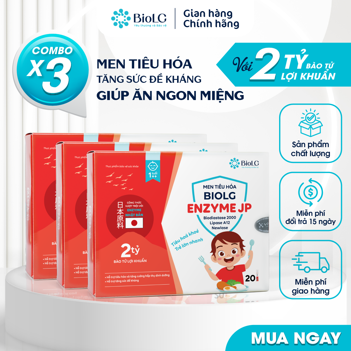 Men tiêu hóa BioLG Enzyme JP