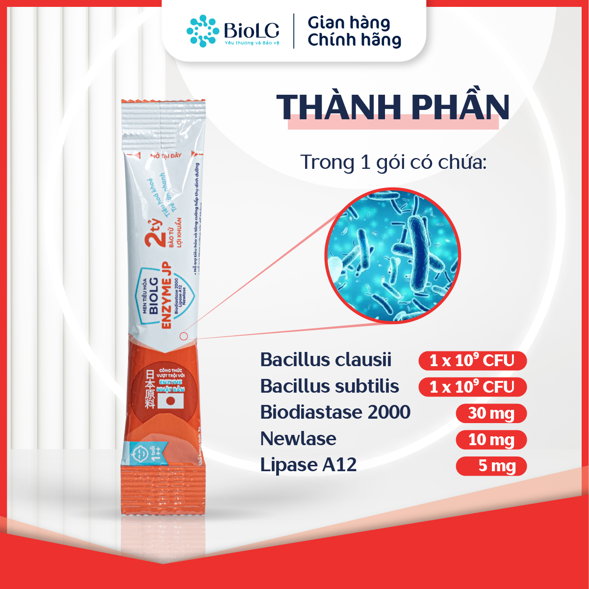 Men tiêu hóa BioLG Enzyme JP