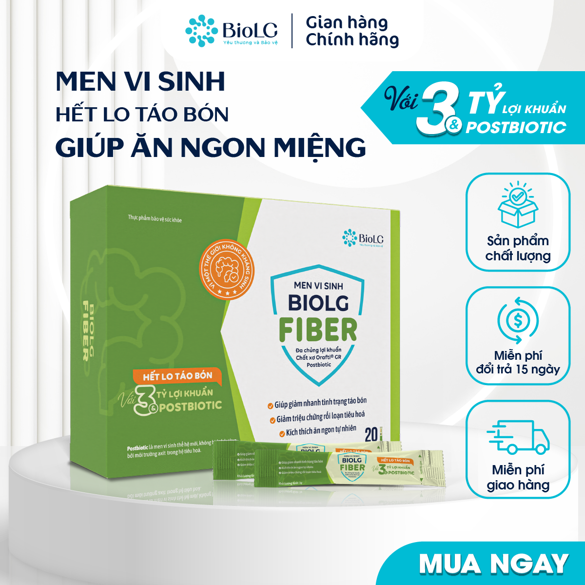 Men vi sinh BioLG Fiber 