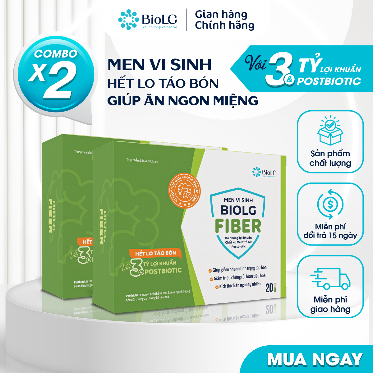 Men vi sinh BioLG Fiber 