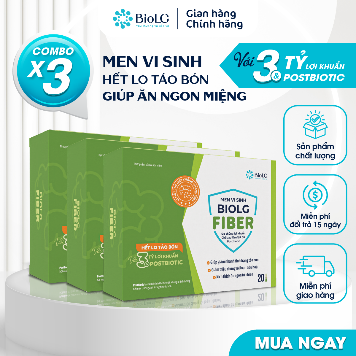 Men vi sinh BioLG Fiber 