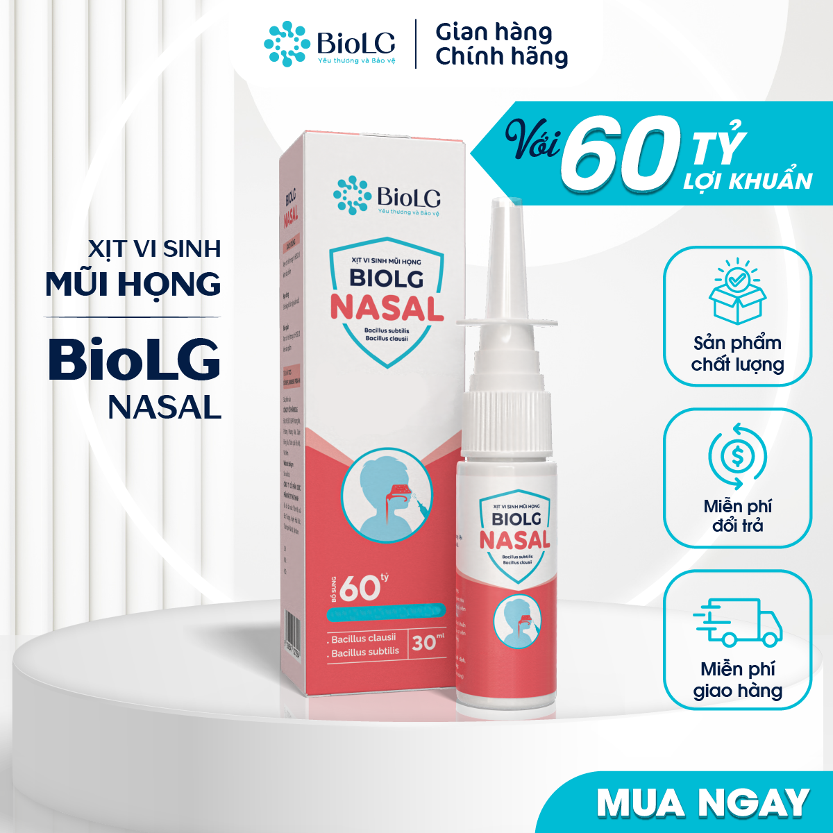 BIOLG NASAL Men xịt mũi họng