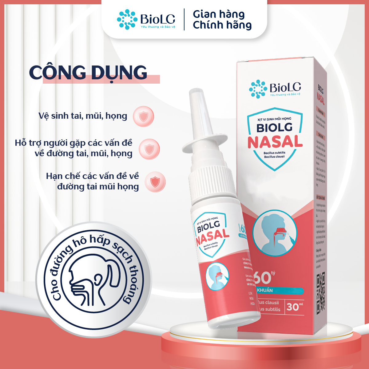 BIOLG NASAL Men xịt mũi họng