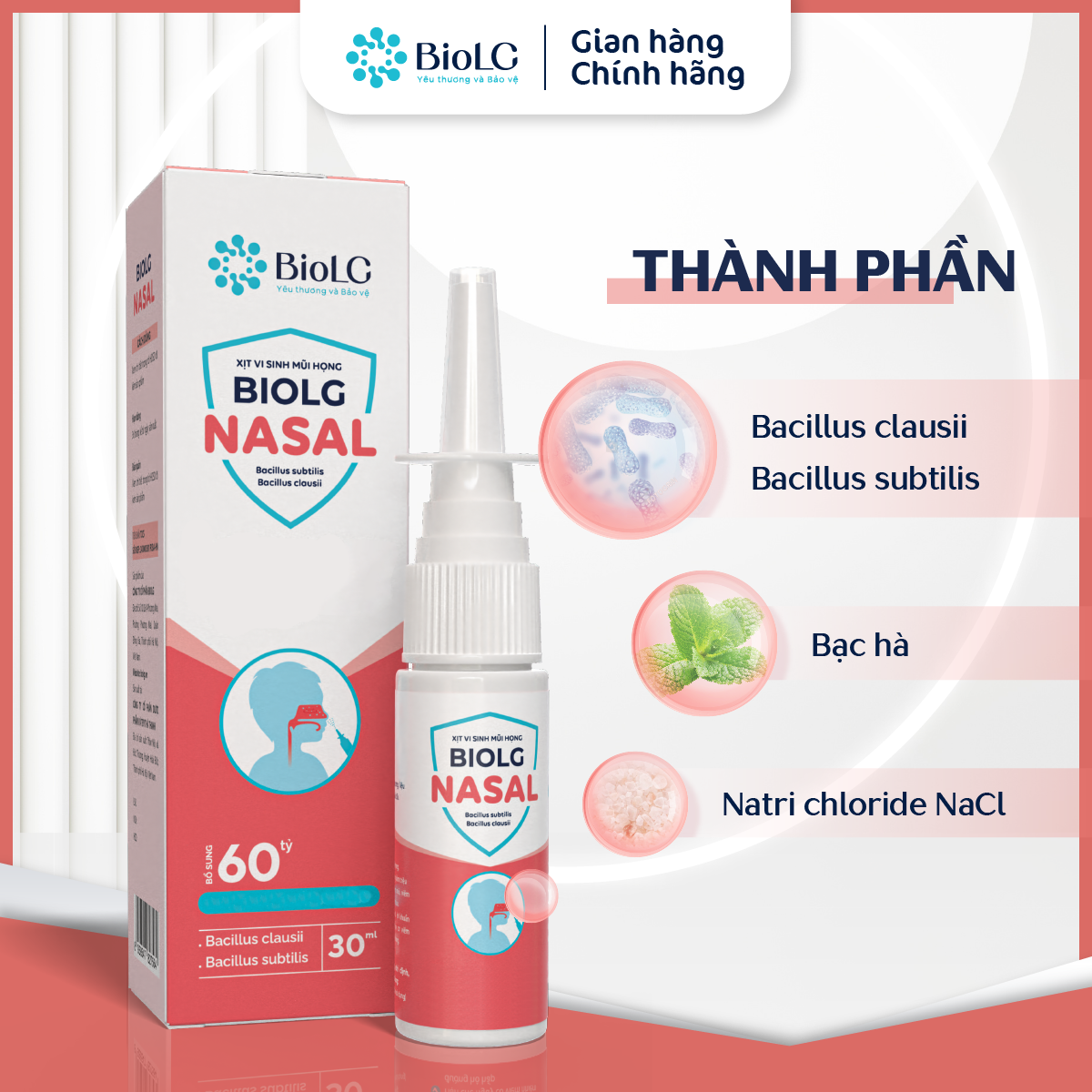 BIOLG NASAL Men xịt mũi họng