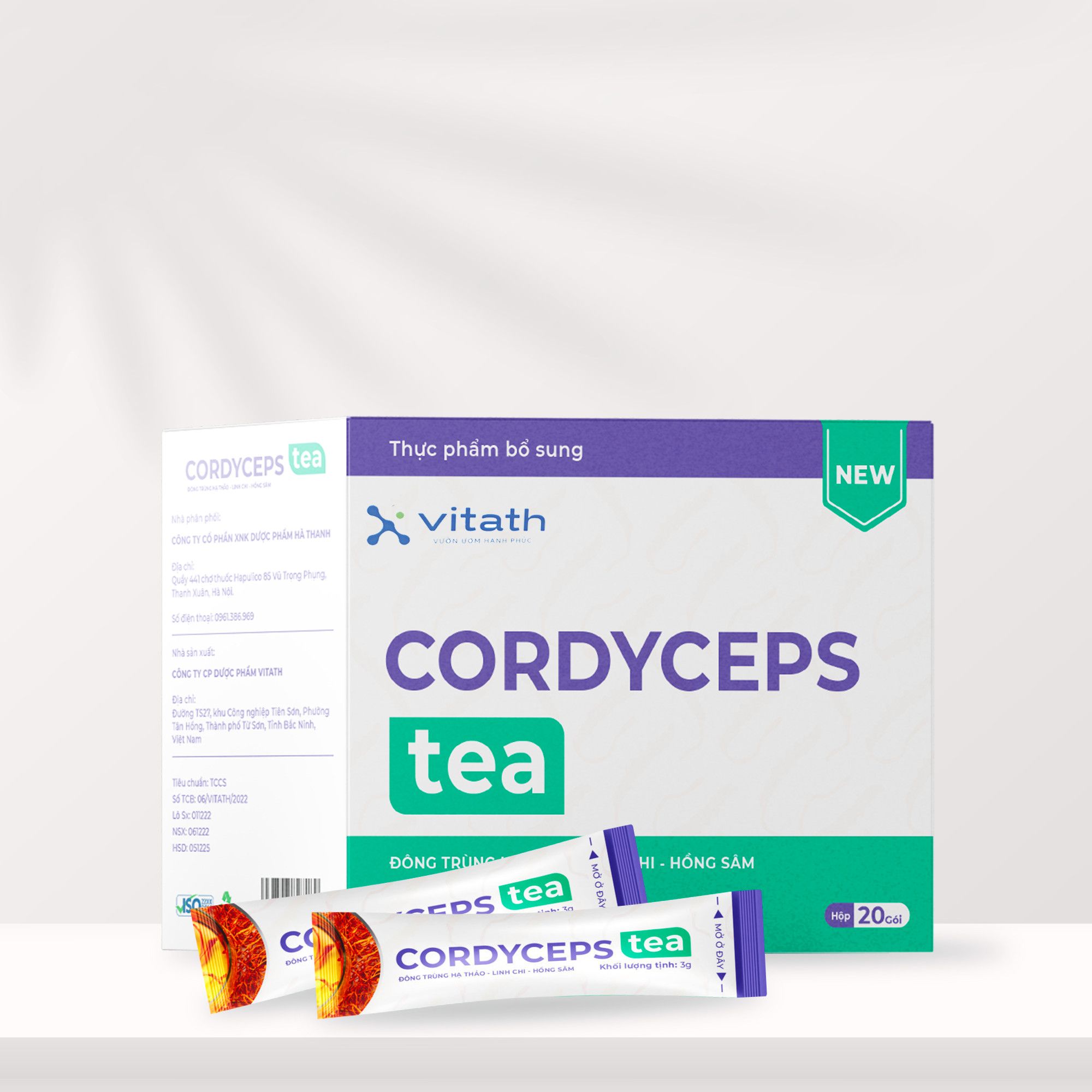 CORDYCEPS TEA - Hỗ Trợ Tăng Đề Kháng - Thương Hiệu Vitath
