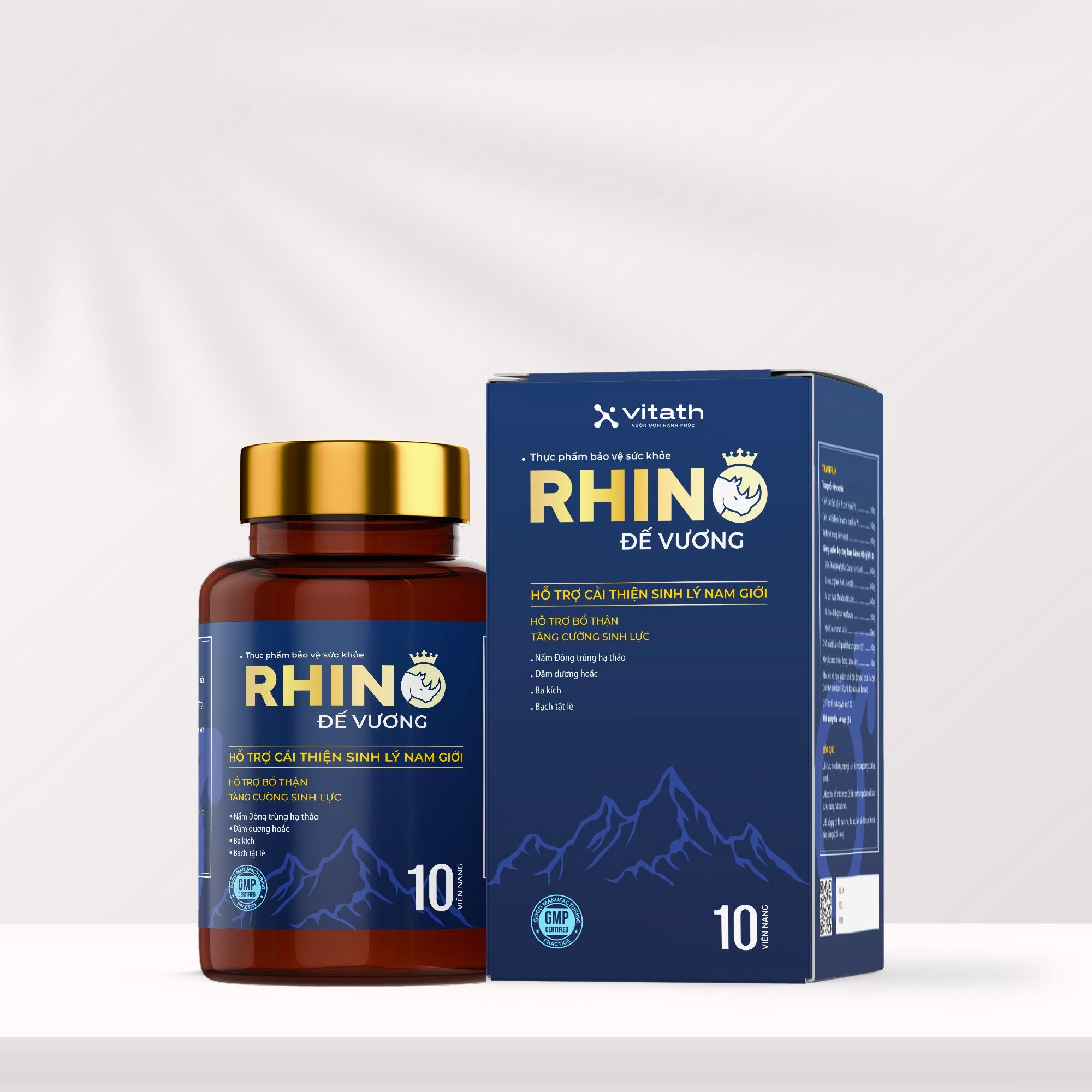 TPBVSK Rhino Đế Vương lọ 10 viên - Thương Hiệu Vitath